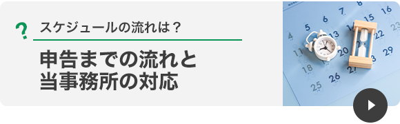 申告までの流れと当事務所の対応